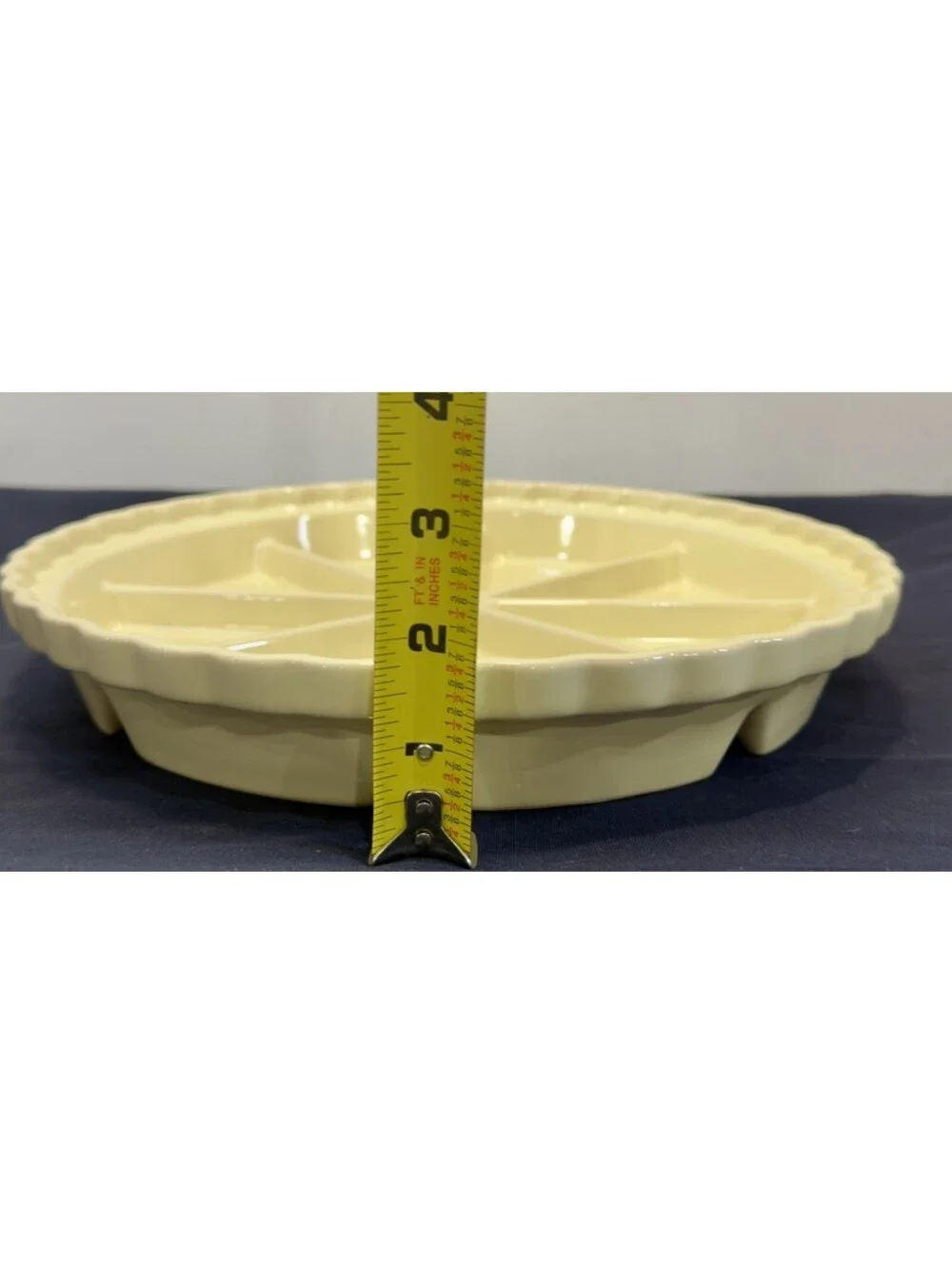 Chantal Ceramic Scone Pan Dish Round Oven Baking Yellow/ beige 93KA-2383 Bake